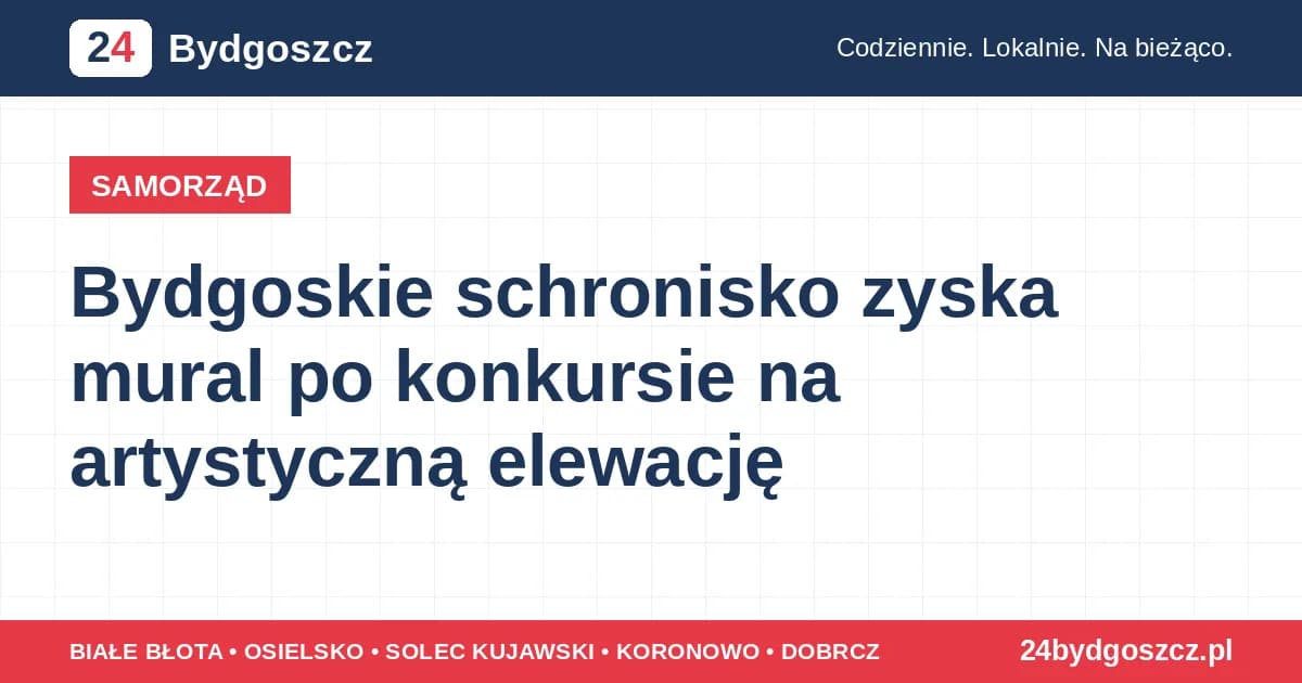 Bydgoskie schronisko zyska mural po konkursie na artystyczną elewację