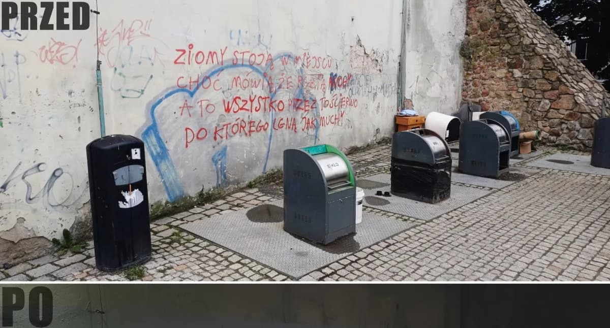 Cacy - czyszczą miasto z bzdurnych bazgrołów. Czy to aniołowie przestrzeni publicznej miasta?