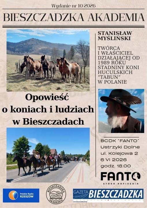 Bieszczady, konie i ludzie. „Fanto" zaprasza na kolejne spotkanie Bieszczadzkiej Akademii