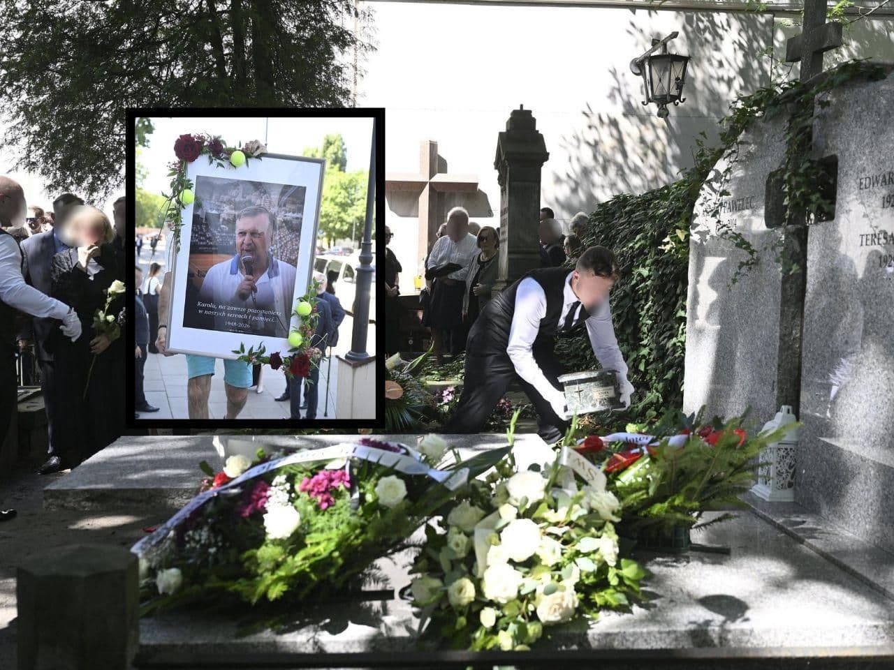 Niezwykła urna na pogrzebie słynnego komentatora. Żałobnicy patrzyli z wielkim smutkiem