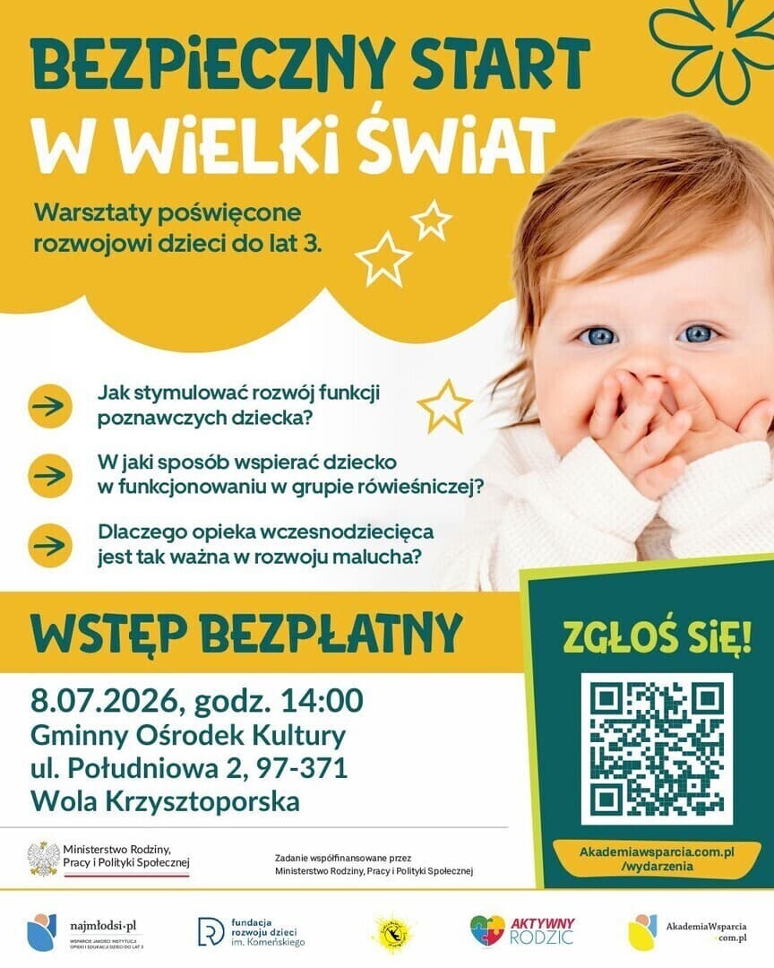Bezpłatne warsztaty dla rodziców w Woli Krzysztoporskiej