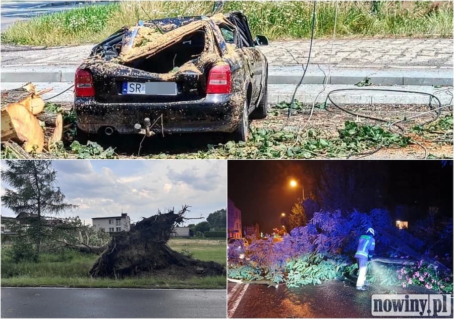 Burza minęła, ale skutki wciąż są odczuwalne. Strażacy interweniowali ponad 400 razy, problemy nadal mają kolejarze