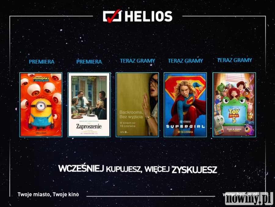 Najnowsze hity w wakacyjnym repertuarze kin Helios