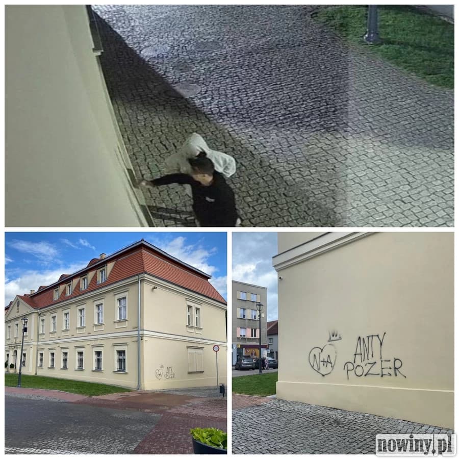 Wandale zniszczyli elewację wodzisławskiego pałacu. Wszystko nagrał monitoring