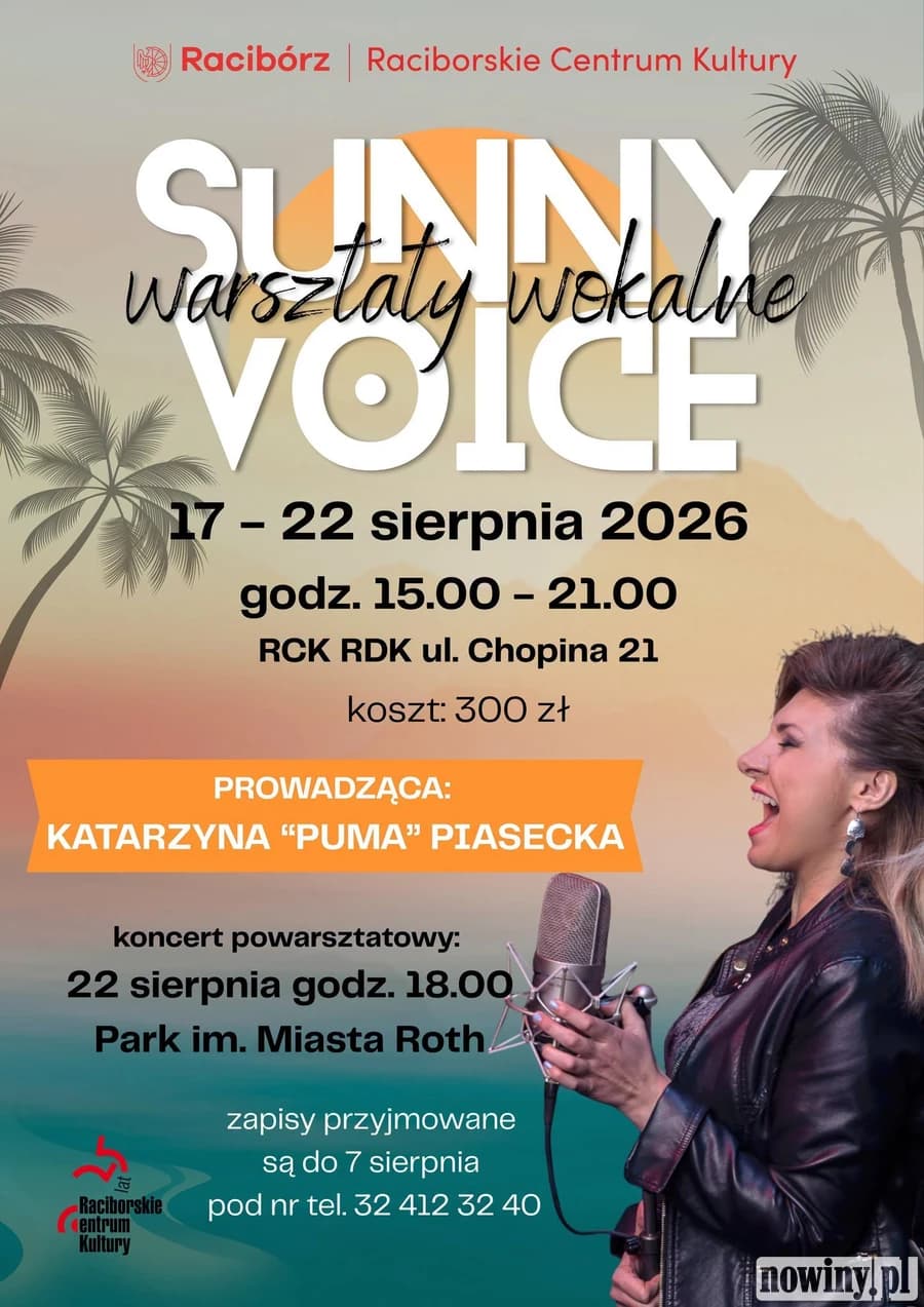 SUNNY VOICE – Katarzyna „Puma” Piasecka zaprasza na warsztaty wokalne w RCK.
