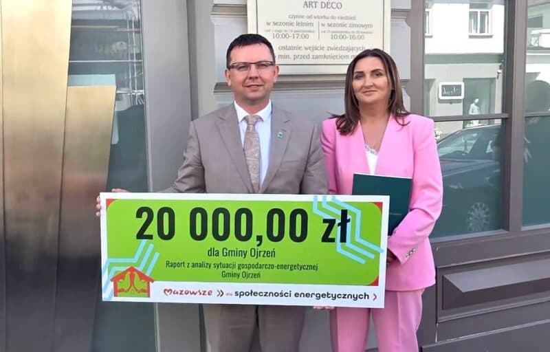 20 000 zł dla Gminy Ojrzeń na rozwój społeczności energetycznych