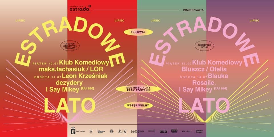 , 15:00 - 18 lipca 2026, 23:00 Estradowe Lato Warszawa, Multimedialny Park Fontann, Bilety: 0 zł