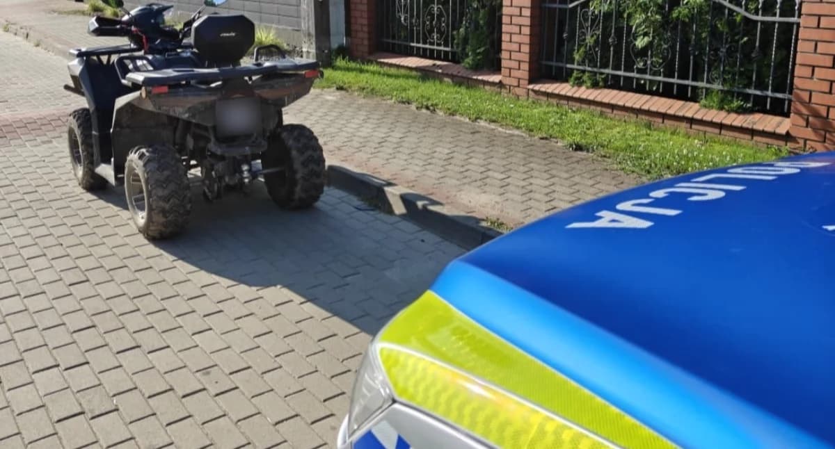 Jechał quadem zgaszony i... kompletnie zalany! Rekordzista miał prawie 4 promile