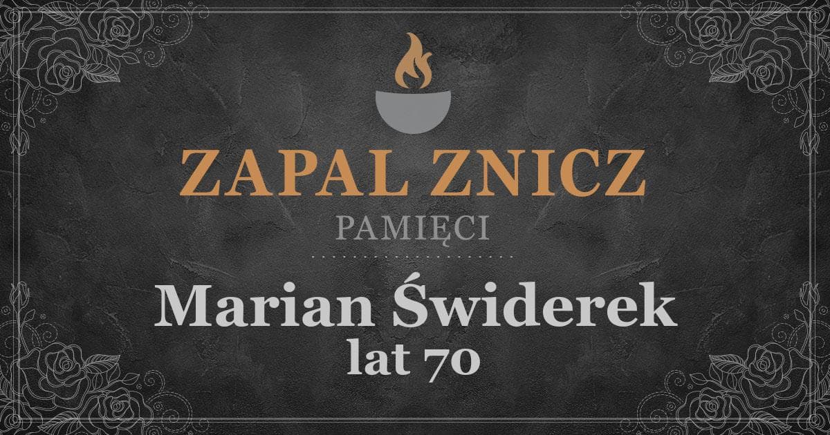 ŚPMarian Świderekżył lat 70Zapalonych zniczy (2)