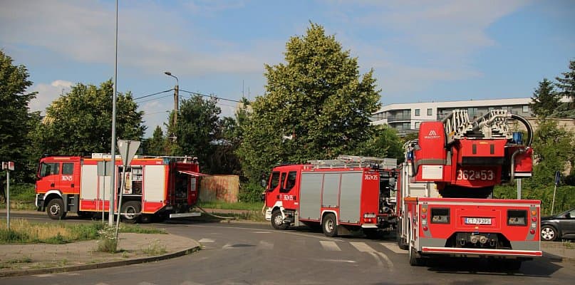 Pożar w pustostanie przy ul. Saperskiej