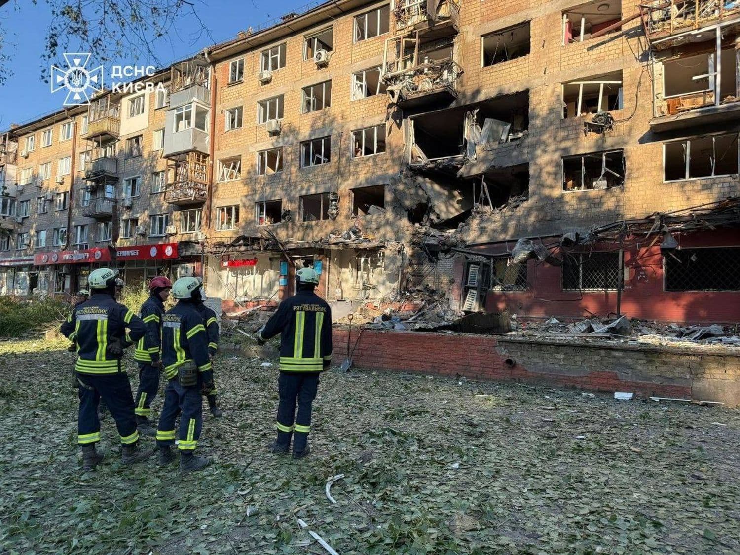 Kijów po zmasowanym rosyjskim ataku