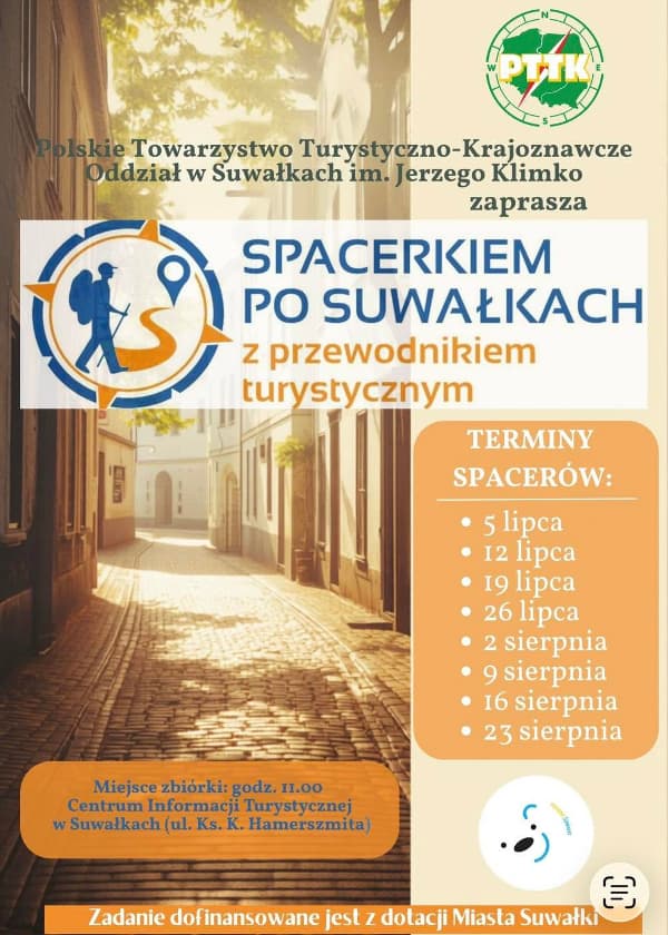 Nd 05.07.2026 SPACERKIEM PO SUWAŁKACH Z PRZEWODNIKIEM TURYSTYCZNYM