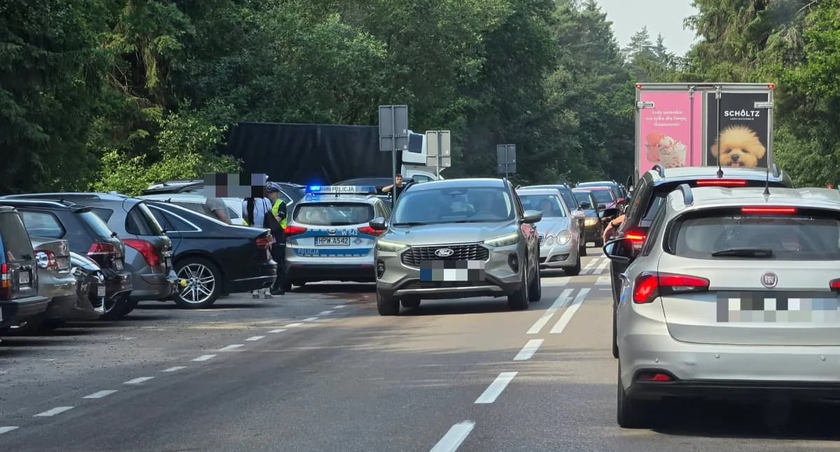 Tłumy ruszyły nad morze. Nie obyło się bez kolizji i utrudnień na nadmorskiej trasie