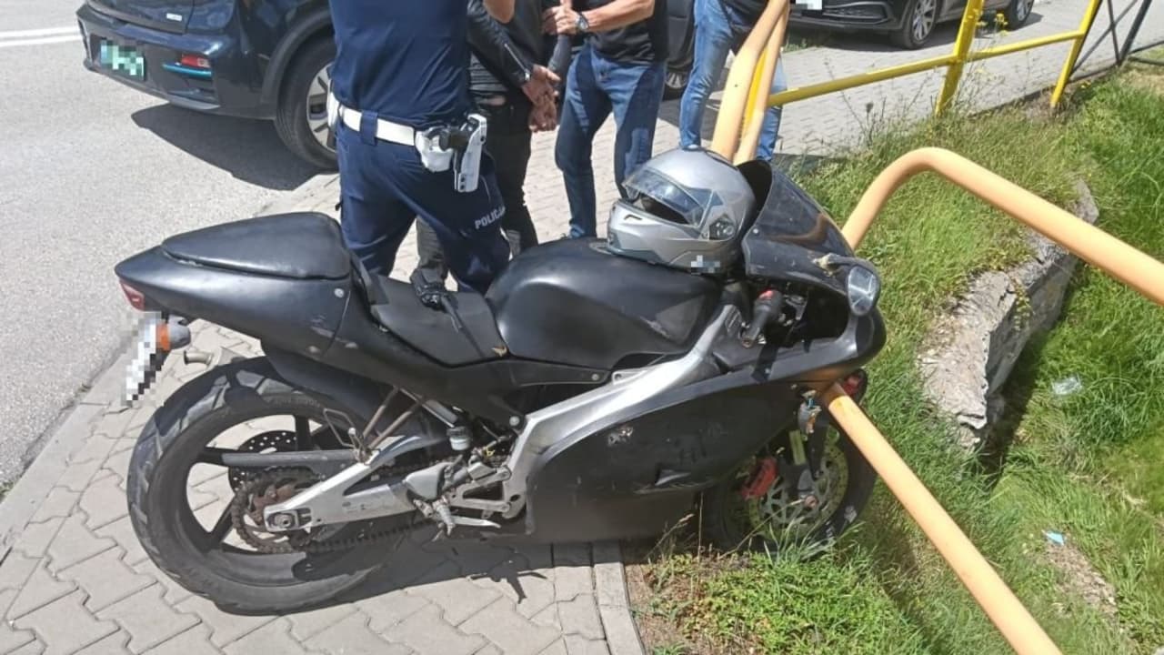 Pijany motocyklista wpadł po pościgu 20