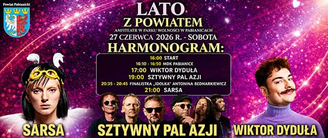 Muzyczne gwiazdy i rodzinne atrakcje. „Lato z Powiatem” już 27 czerwca w Parku Wolności
