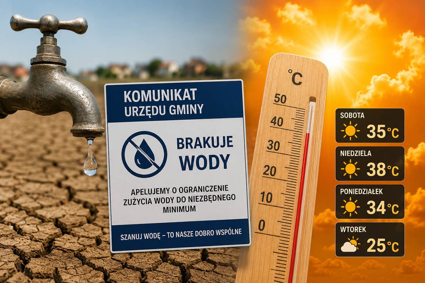 W gminie brakuje wody, a przed nami piekielne upały!