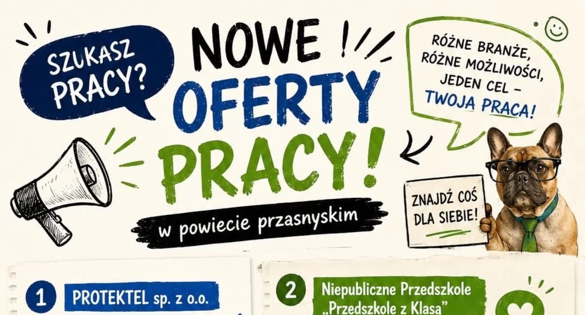 Nowe oferty pracy w powiecie przasnyskim. Pracodawcy poszukują pracowników w różnych branżach