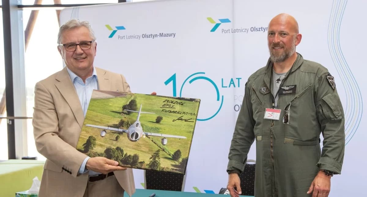 Historyczne odrzutowce będą stacjonować w Szymanach. Nowy partner Portu Lotniczego Olsztyn-Mazury