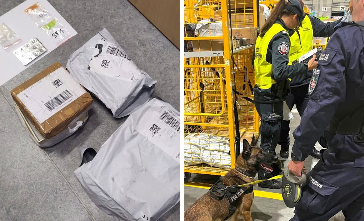 Akcja "Kryształ" w powiecie świeckim. Policjanci przejęli podejrzane przesyłki
