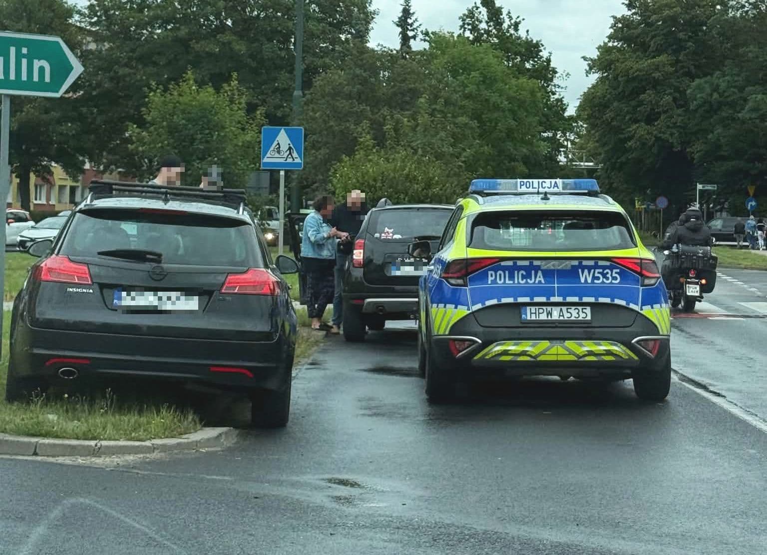 Kolizja na rondzie i potężne korki