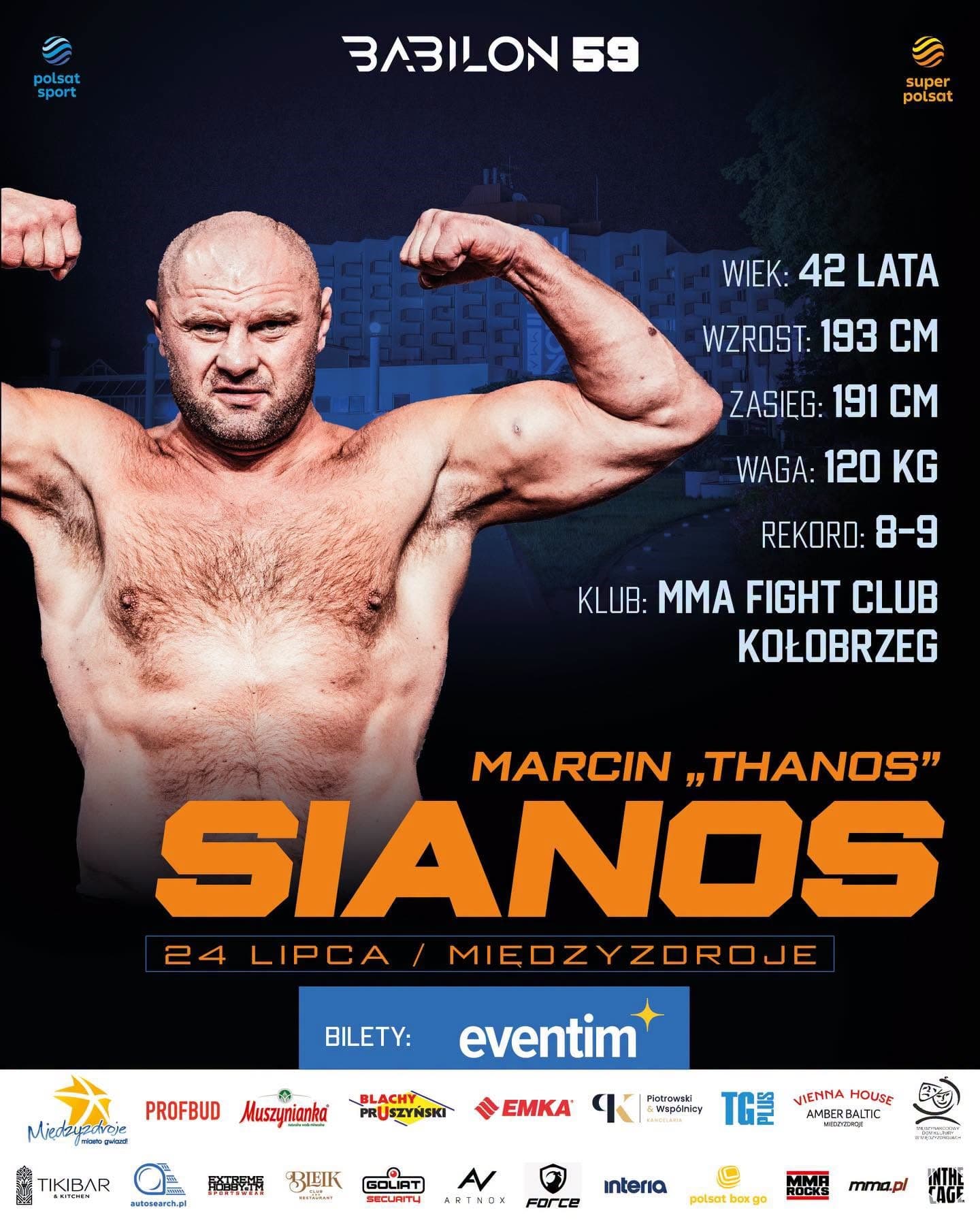 Marcin Sianos powraca. Przed nim walka wieczoru na Babilon MMA 59