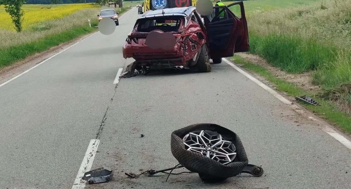 Utrudnienia na drodze krajowej. Ruch odbywa się wahadłowo