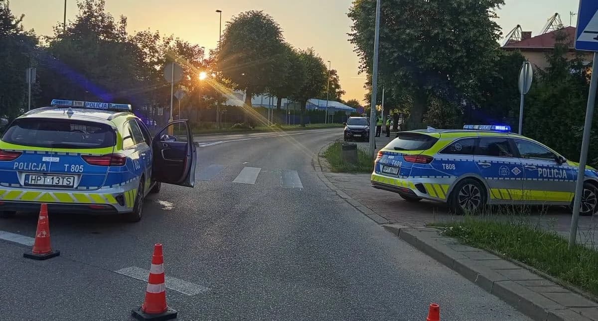 Potrącenie kobiety na przejściu