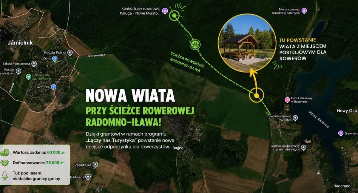 Nowa wiata przy trasie Radomno–Iława