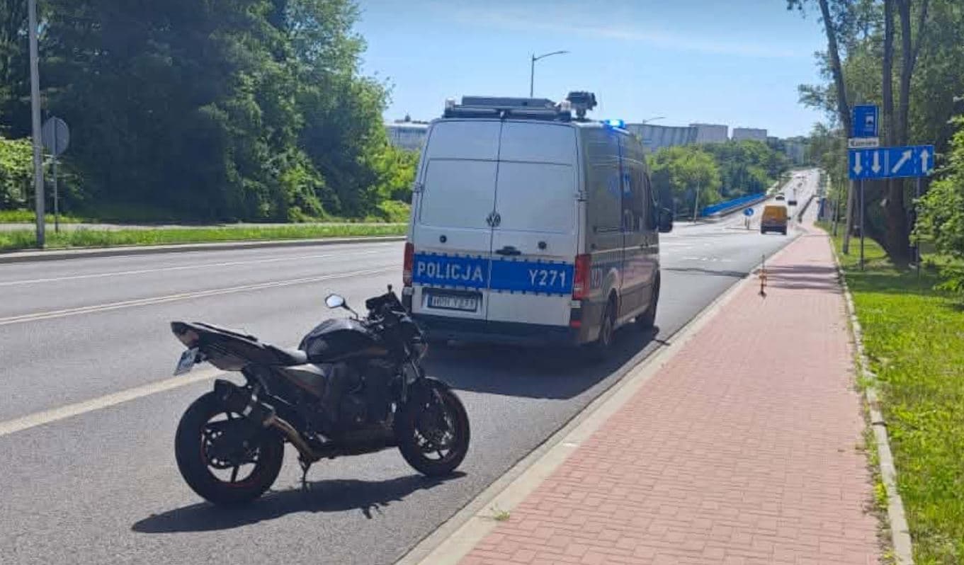Wypadek na skrzyżowaniu ul. Łukasiewicza i Kobiałka. Ranny motocyklista