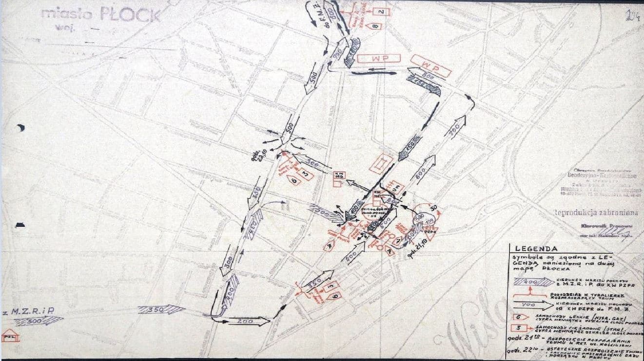 „Reprodukcja zabroniona” – ta mapa miała pozostać tajna. Którędy szli protestujący, gdzie w Nyskach, Gazach i Starach czaili się zomowcy?