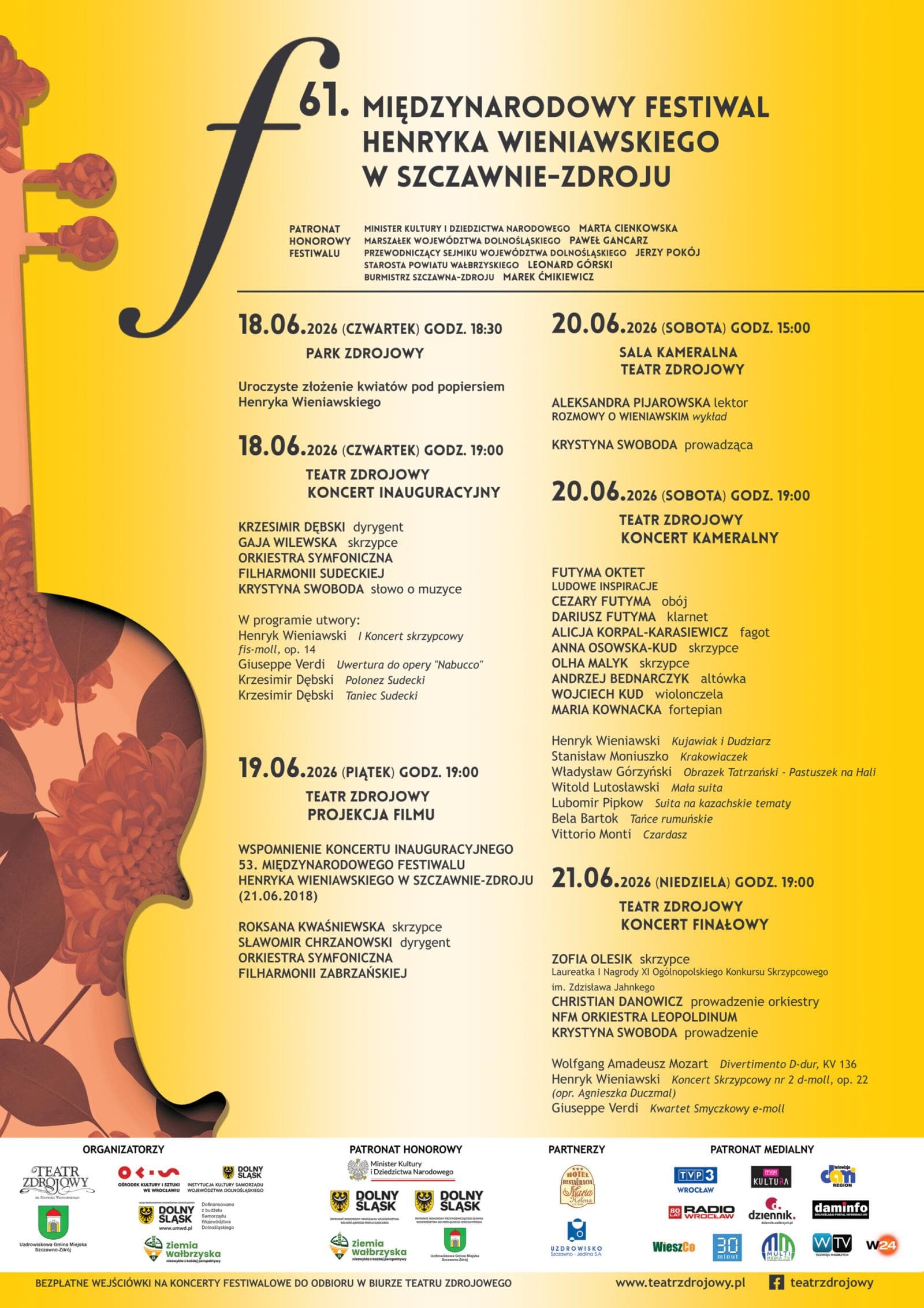 Międzynarodowy Festiwal Henryka Wieniawskiego w Szczawnie-ZdrojuPromocja