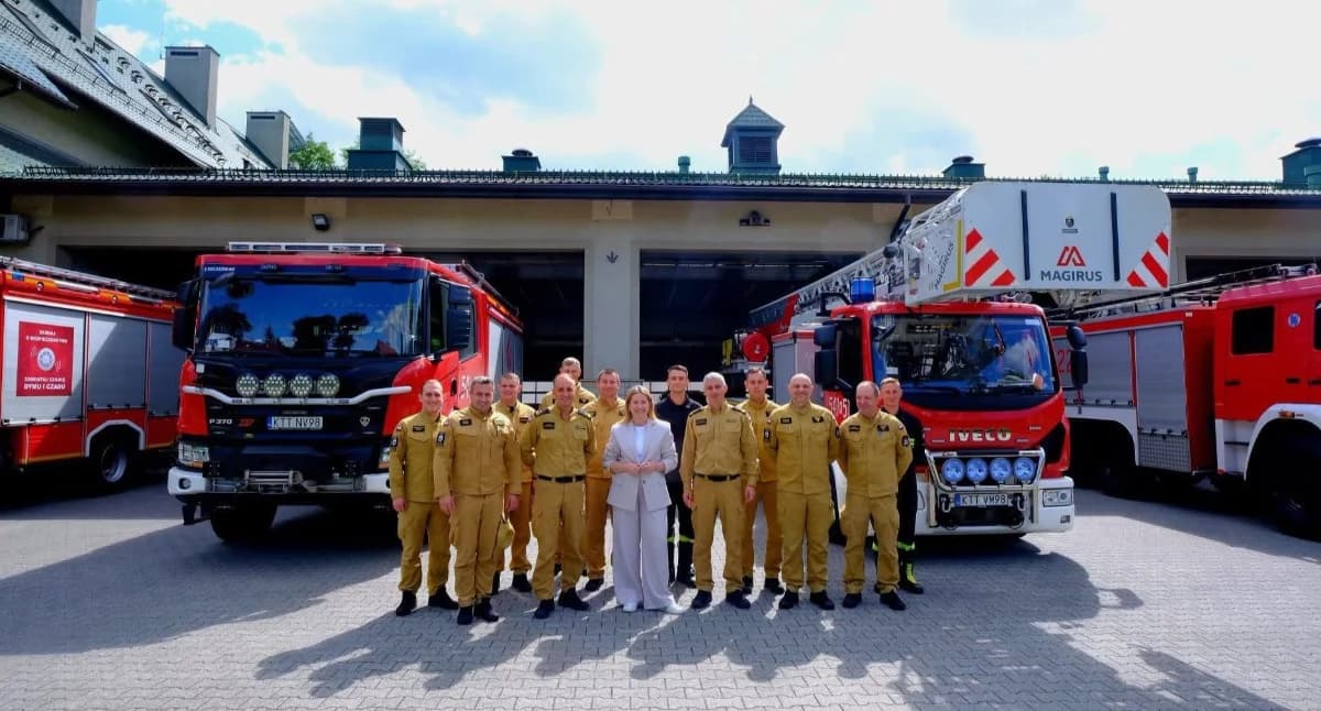 Wiceminister MSWiA Magdalena Roguska odwiedziła strażaków w Zakopanem