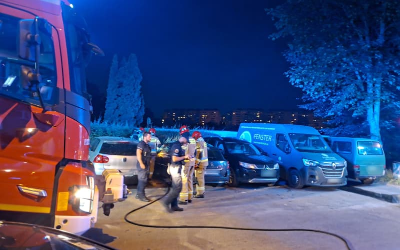 Podpalenie Renault przy ul. Widok