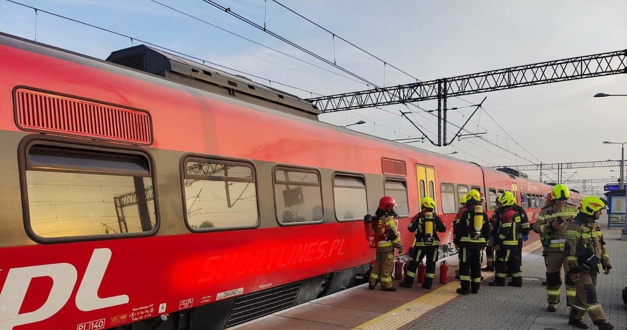 Pożar pociągu na Podkarpaciu. Ewakuowano ponad 200 pasażerów