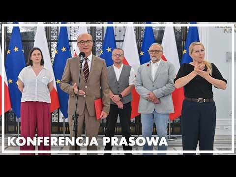 Konferencja prasowa marszałka Sejmu Włodzimierza Czarzastego