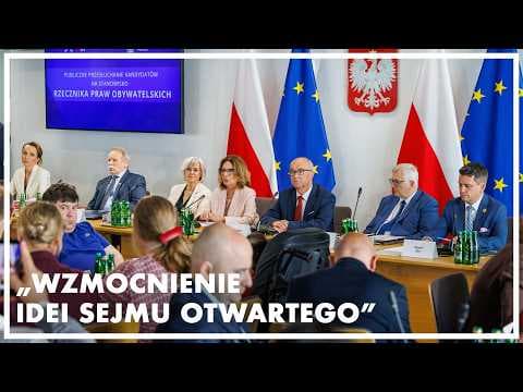 Publiczne przesłuchanie kandydatów na stanowisko Rzecznika Praw Obywatelskich