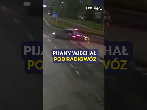 Pijany rajd Cinquecento. Wjechał pod radiowóz #polska #moto #shorts