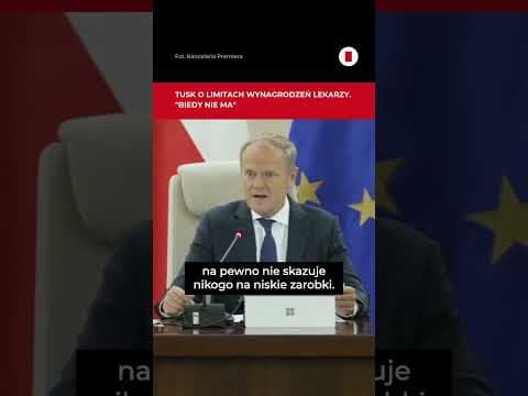 Limit wynagrodzeń lekarzy. Tusk: To jest chyba godna kwota #shorts