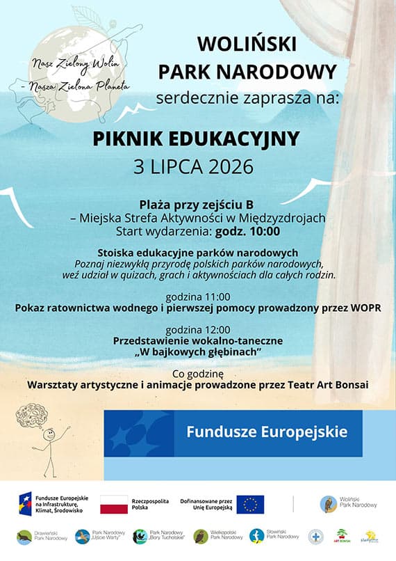 Piknik Edukacyjny „Nasz Zielony Wolin – Nasza Zielona Planeta” już 3 lipca w Międzyzdrojach