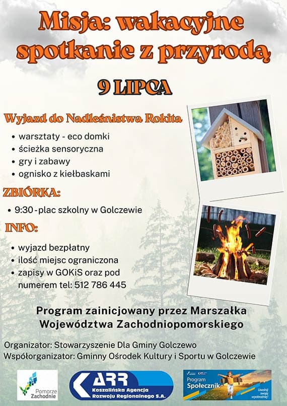 Misja: wakacyjne spotkanie z przyrodą - wyjazd z GOKiS do Nadleśnictwa Rokita