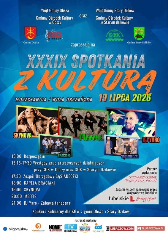XXXIX Spotkania z Kulturą Moszczanica, Wola Obszańska, granica powiatów