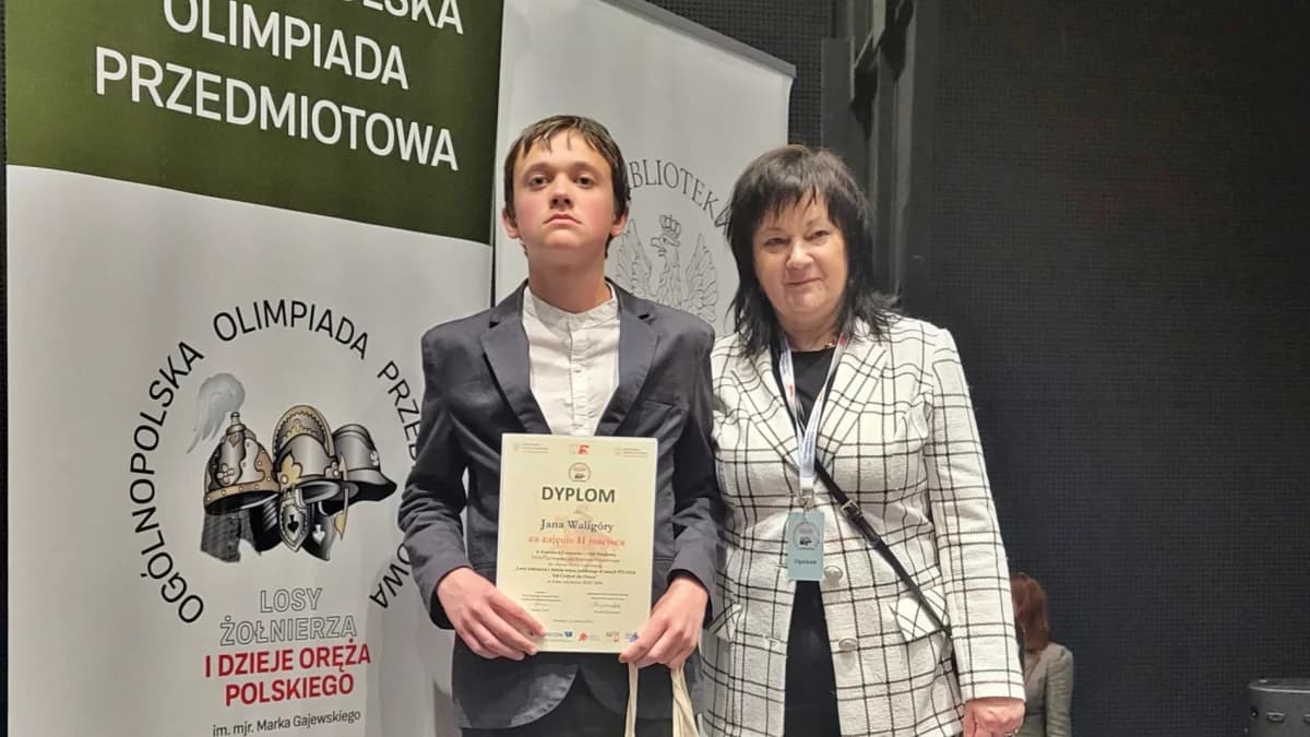 Został wicemistrzem w konkursie historycznym
