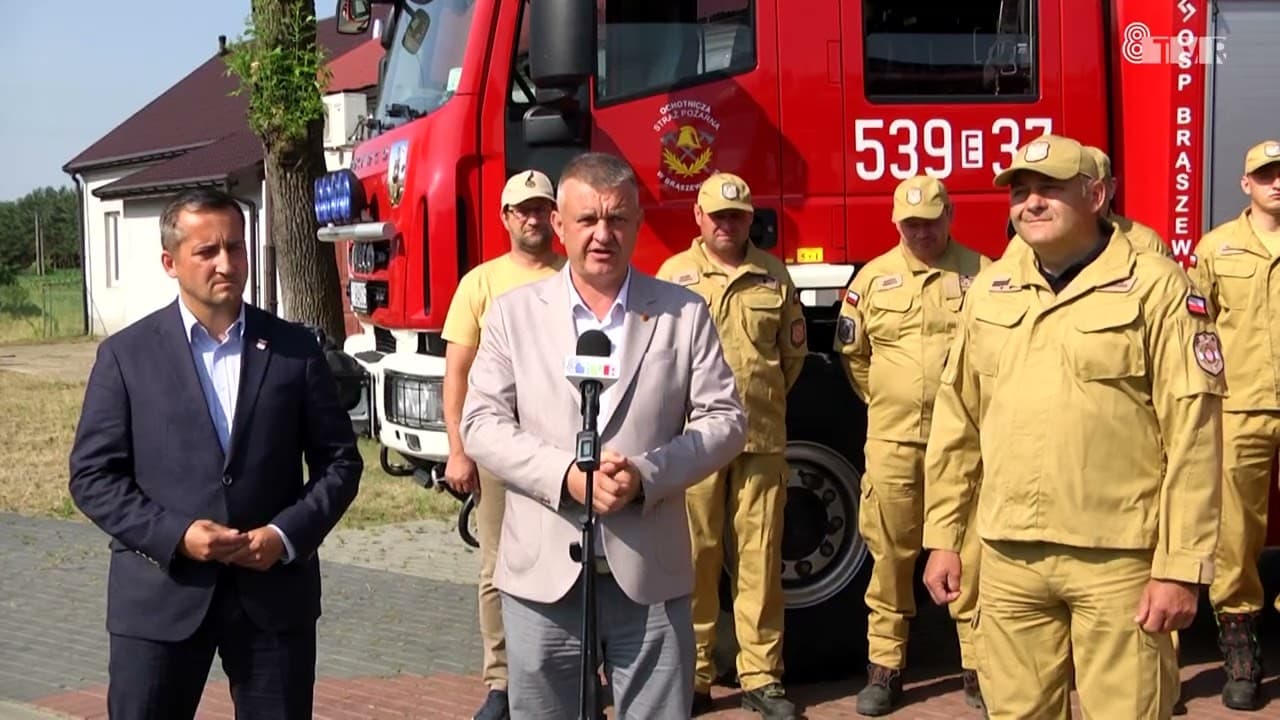 » Będzie dofinansowanie na zakup nowego wozu strażackiego dla OSP Brąszewice | KONFERENCJA PRASOWA