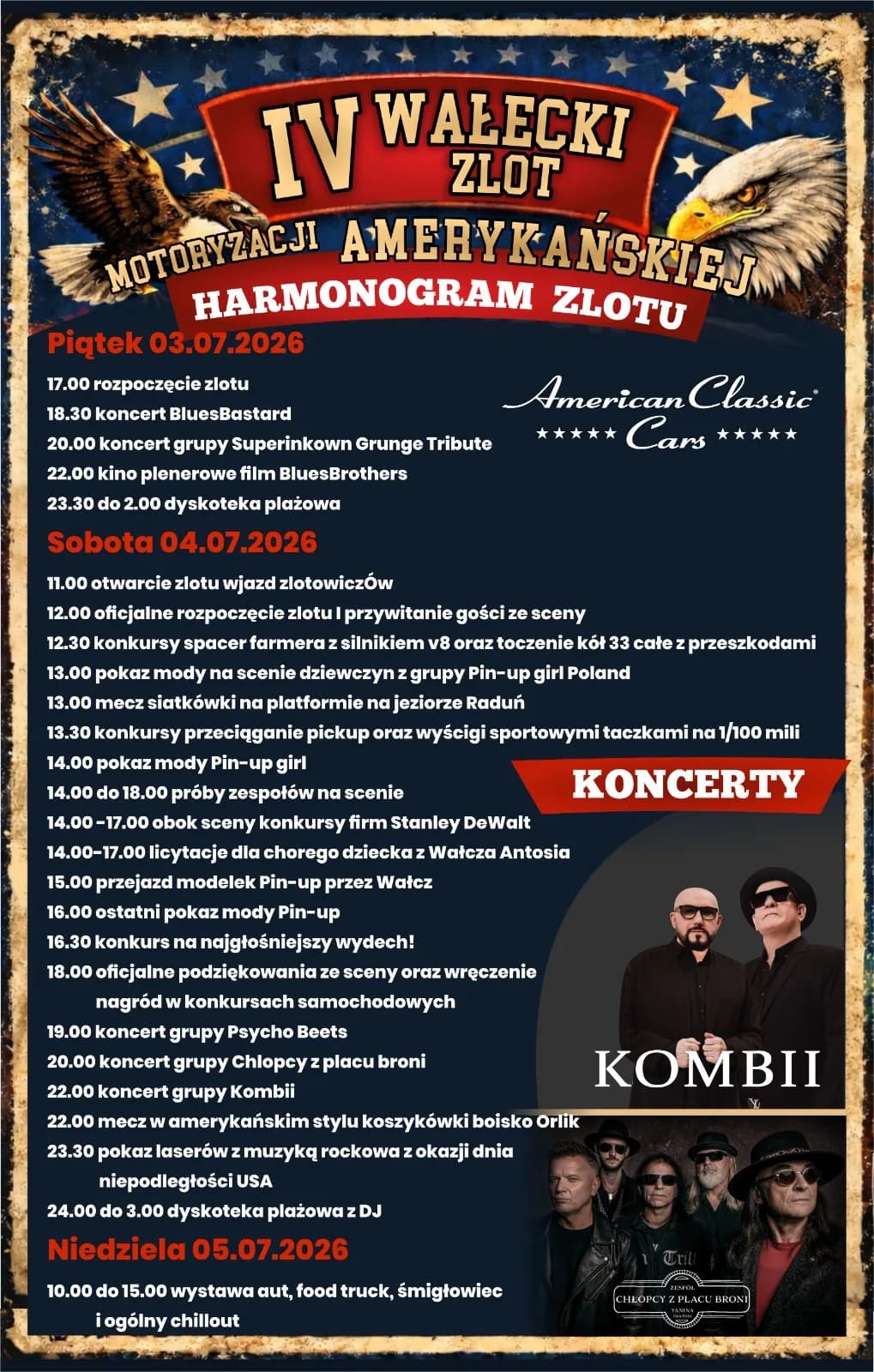 Amerykańskie klasyki znów zjadą do Wałcza