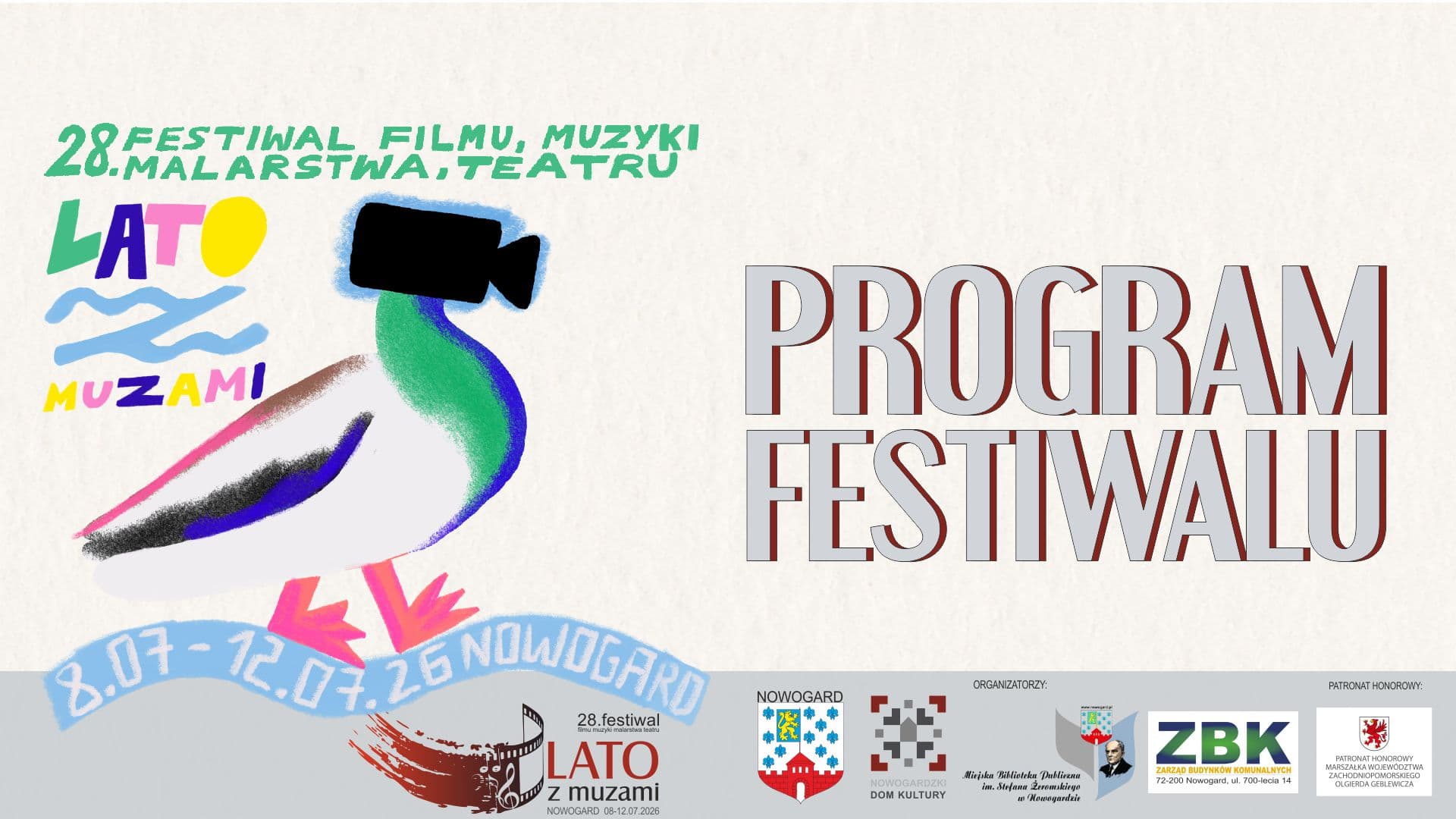 28. Lato z Muzami w Nowogardzie: 28. edycja festiwalu filmu, muzyki, malarstwa i teatru startuje 8 lipca [Program]