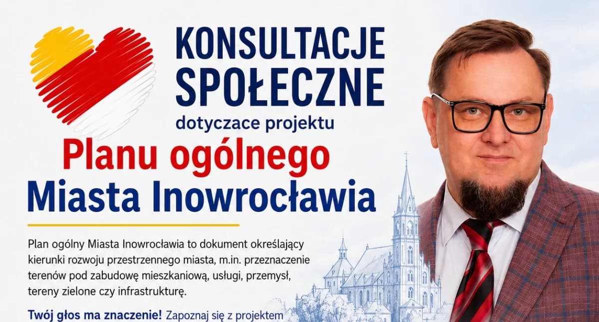 Przyszłość Inowrocławia w rękach mieszkańców. Radny Robert Rychwicki zachęca do udziału w konsultacjach