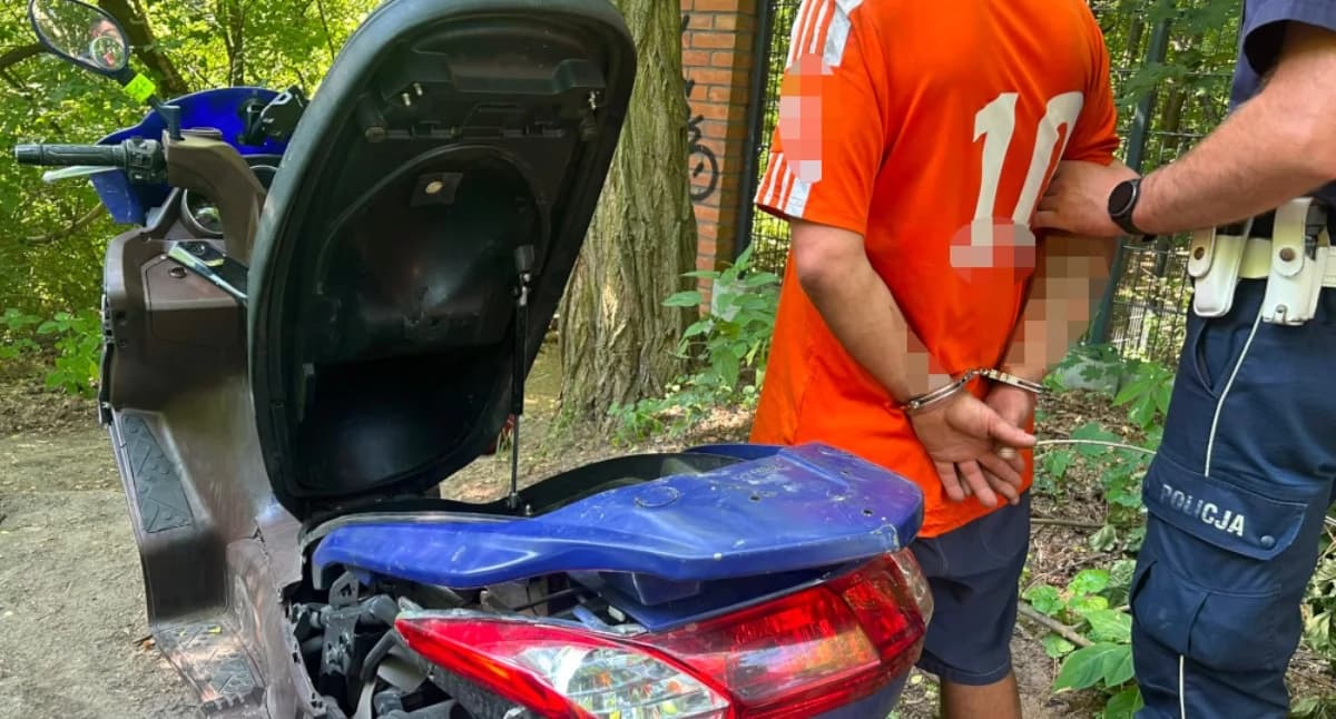 Dzisiaj Motocyklista uciekał przed policją w Józef…