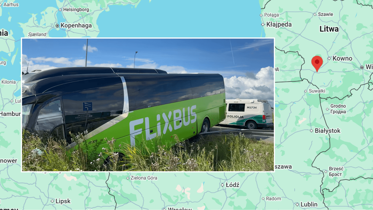 Jechał z Warszawy do Tallina. Wypadek autobusu na Litwie