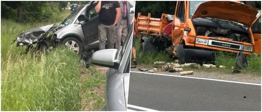 „Dziewiętnastka” zablokowana. Zderzyły się dwa samochody [FOTO, AKTUALIZACJA]