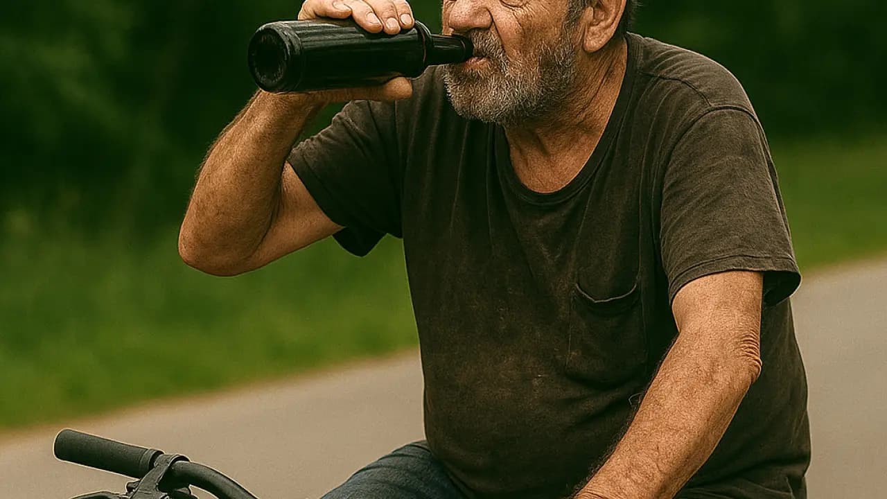 Naczelnik policji jechał do służby. Po drodze zatrzymał nietrzeźwego rowerzystę